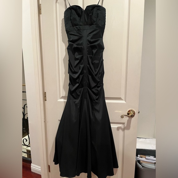 Xscape Strapless Black Gown - Picture 1 of 5